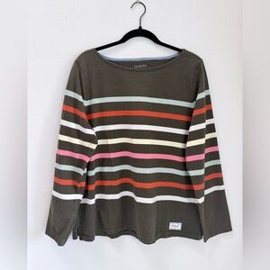 Talbots Authentic 100% Cotton Striped Long Sleeve Tee – XL – Vintage-Inspired